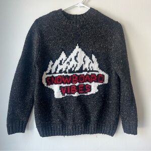 Wool blend knit pull over Zara sweater 12 snowboard unisex